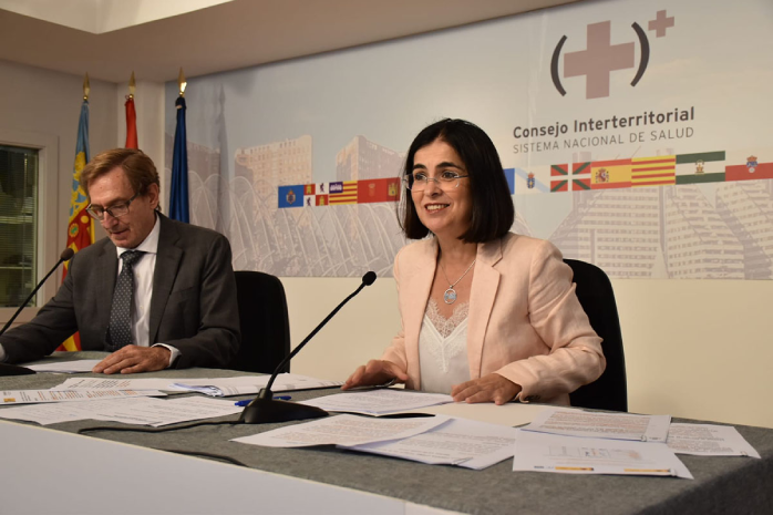 La ministra de Sanidad, Carolina Darias, comparece tras el Consejo Interterritorial del Sistema Nacional de Salud