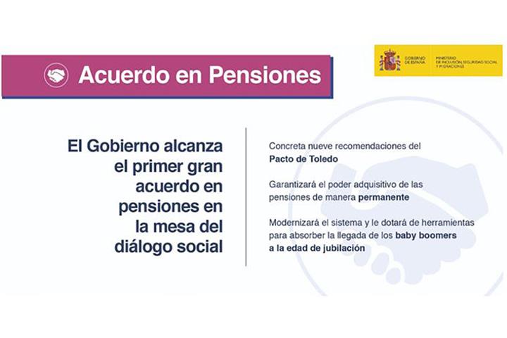 Firma del primer gran pacto sobre pensiones
