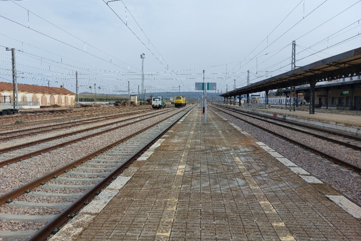 apartadero en una estación de tren