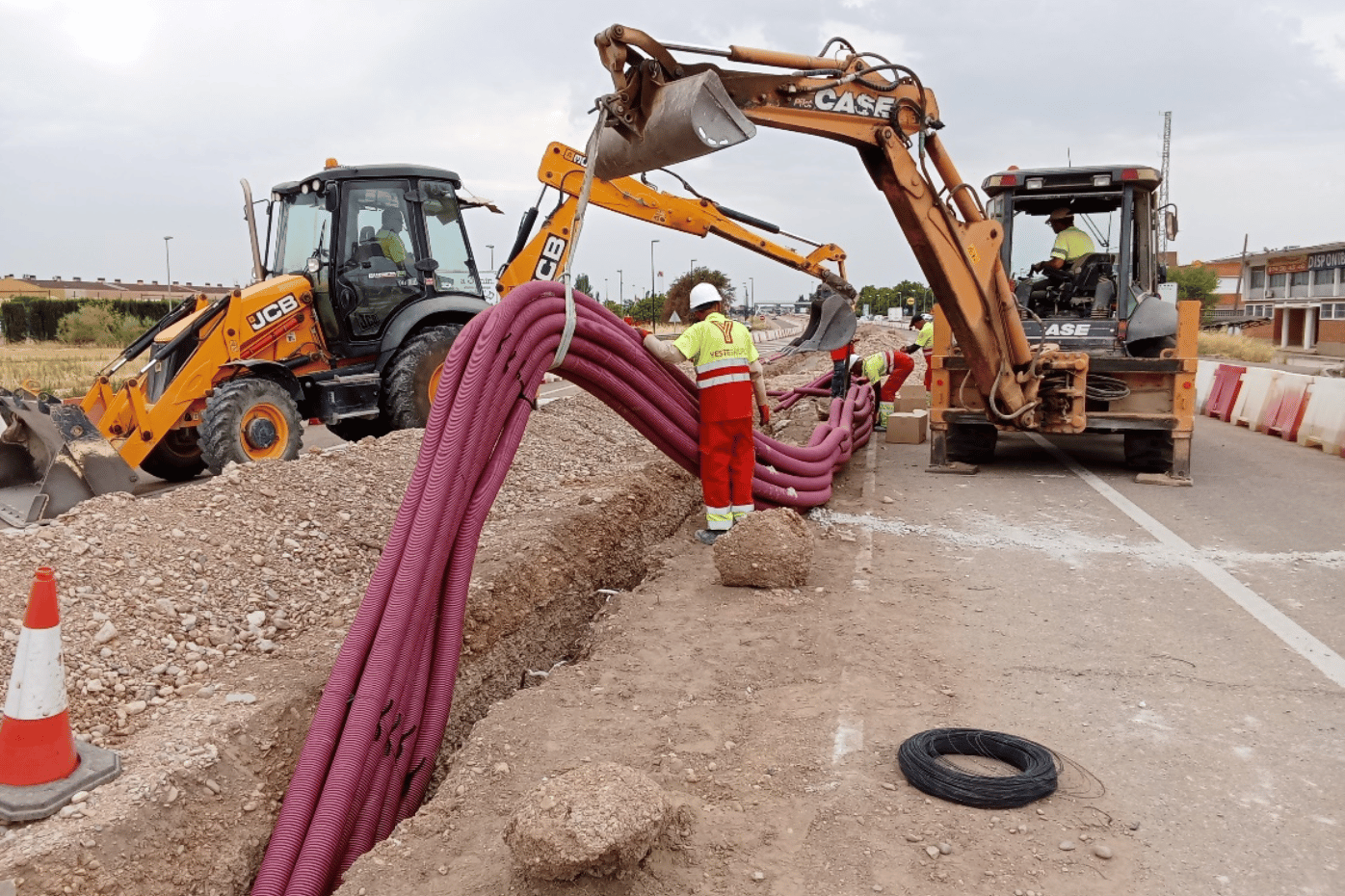 Obras de integración urbana de la N-232 en Utebo