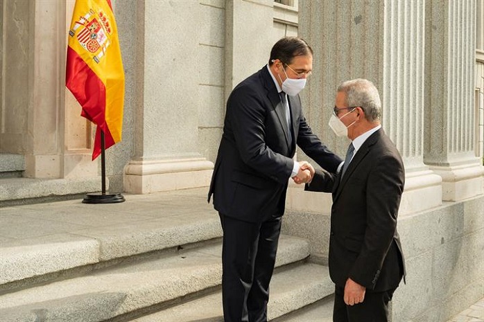 El ministro de Asuntos Exteriores, Unión Europea y Cooperación, José Manuel Albares, recibe al ministro de Asuntos Exteriores de Malta, Evarist Bartolo