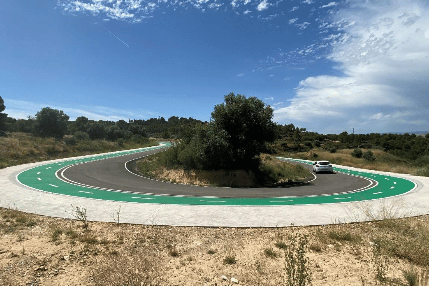 Carril bici en Alcañiz.