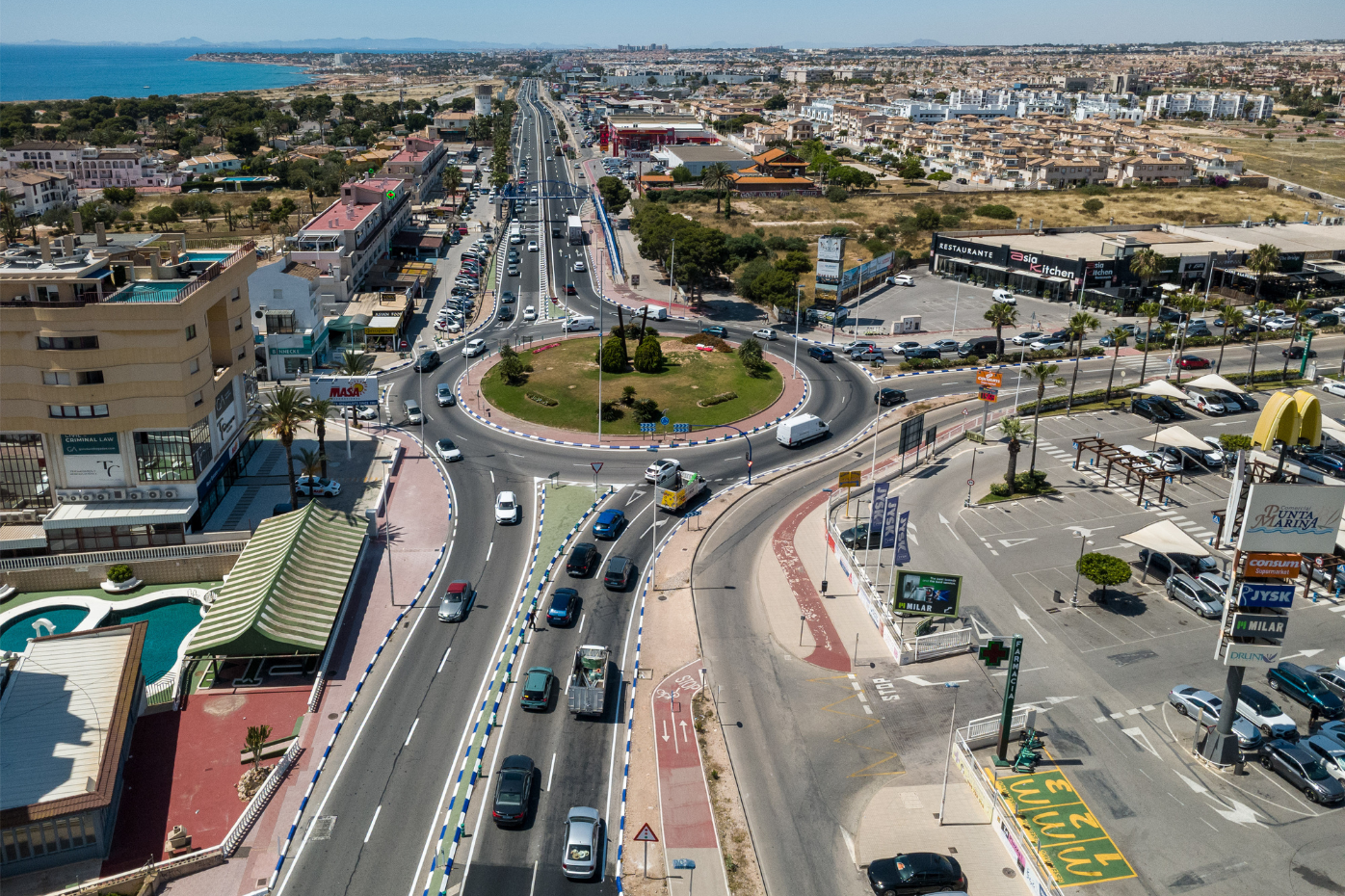 Glorieta de Punta Prima en la N-332, en Alicante
