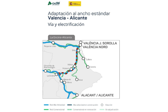 Mapa del trazado de las obras.