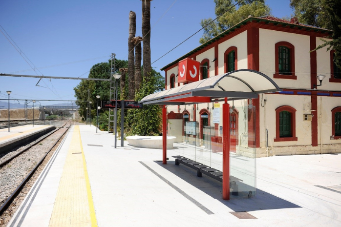 una estación de tren