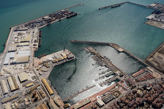 imagen aérea del puerto de Castellón