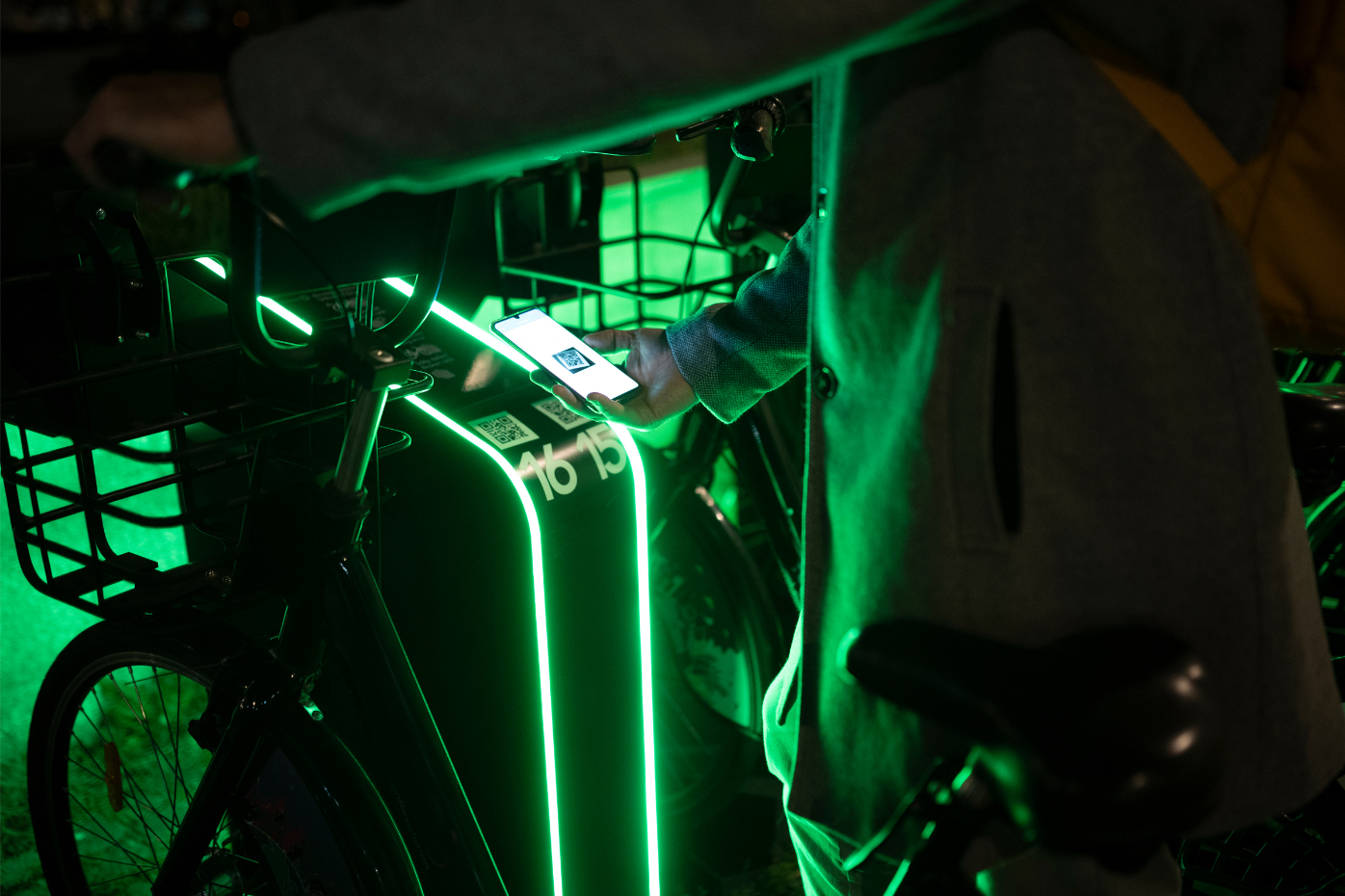 Una estación de bicis eléctricas