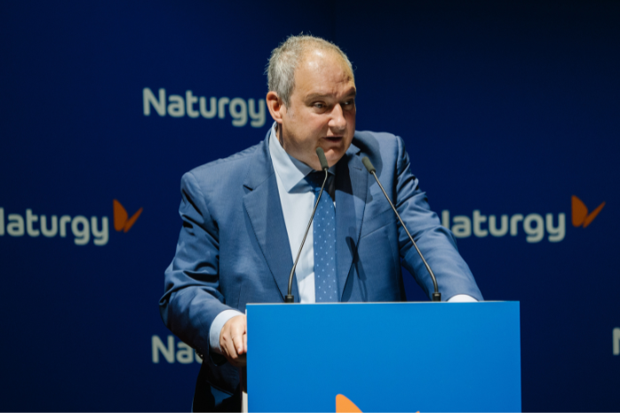 El ministro de Industria y Turismo, Jordi Hereu, en un foro sobre descarbonización organizado por Naturgy