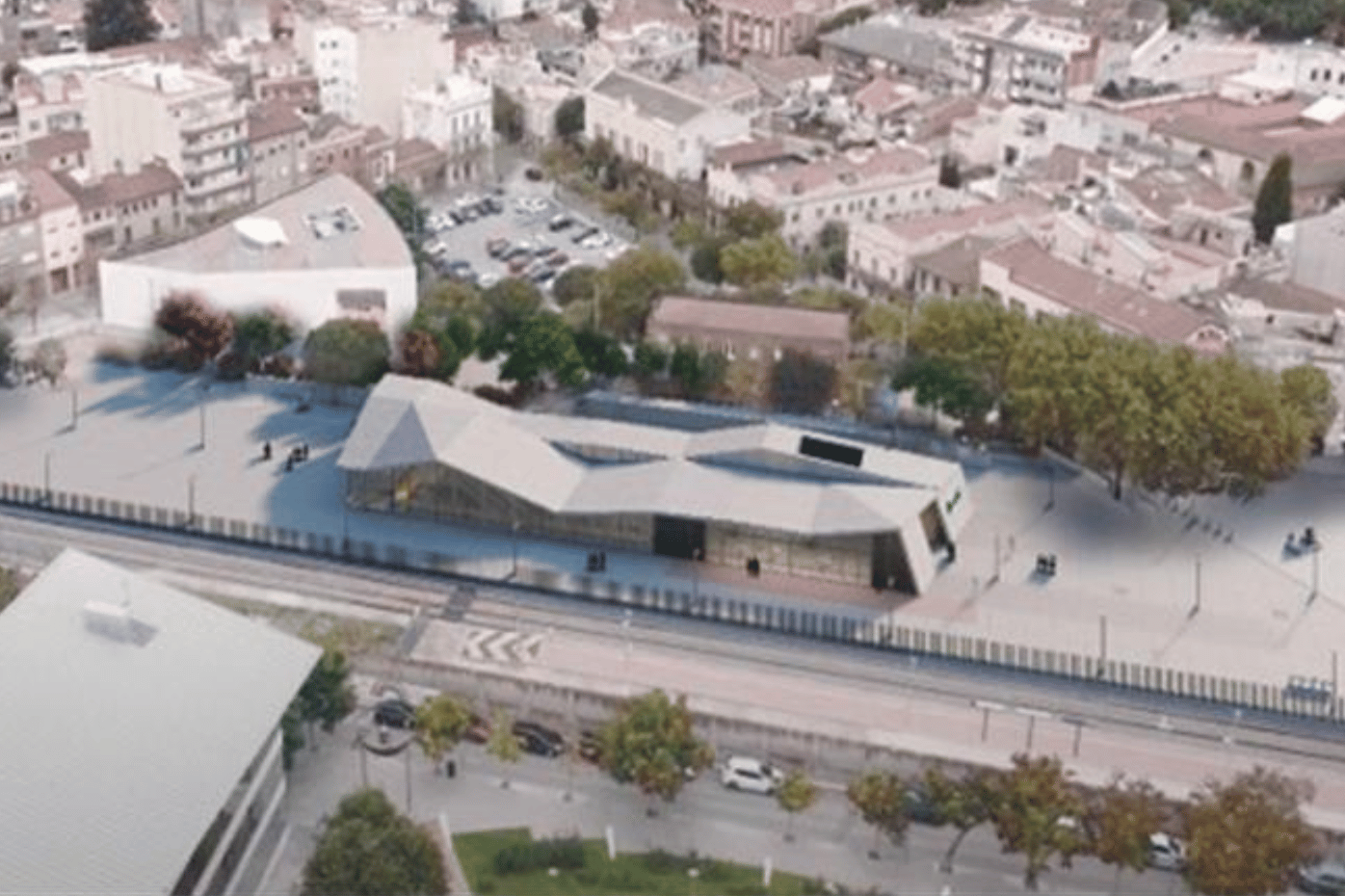 Estación de tren en sant feliu de llobregat.