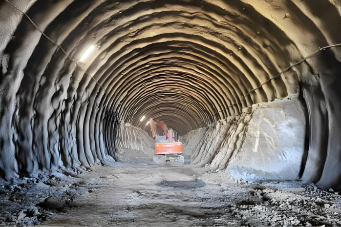 un túnel en construcción 