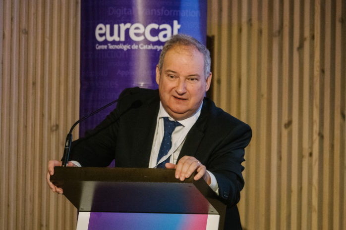 El ministro de Industria y Turismo, Jordi Hereu, durante su intervención en la inauguración del II Congreso Eurecat.