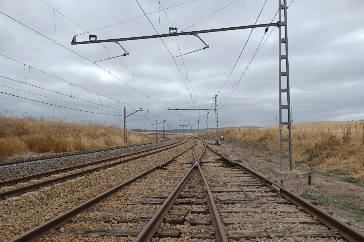 Obras en la estación de tren de Pedro Abad.
