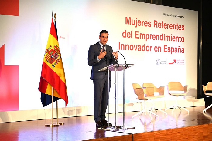 E presidente del Gobierno, Pedro Sánchez, en el evento
