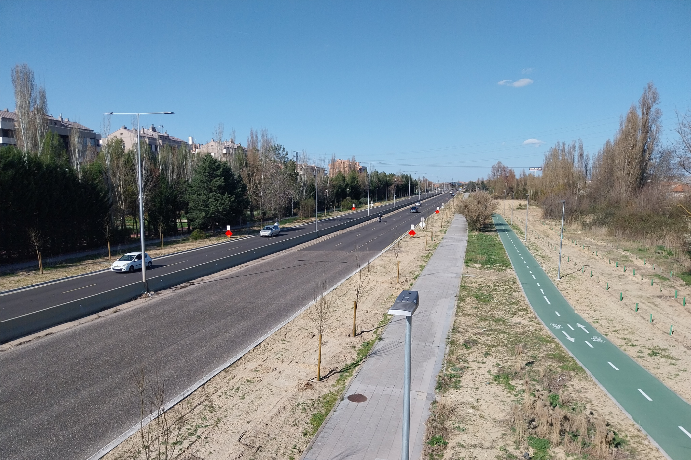 vista de las actuaciones en la zona de la VA-20