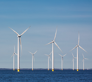 Turbinas eólicas en el mar