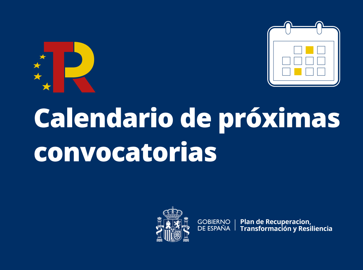 Imagen del calendario de próximas convocatorias del Plan de Recuperación