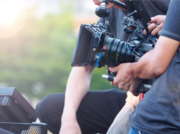 Cámara grabando en exteriores