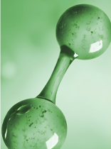 Representación de una molécula de hidrógeno