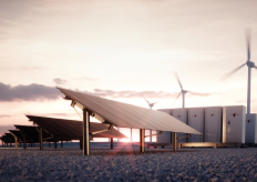 recreación 3D de fuentes de energía renovables