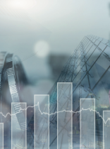 grafismo con elementos económicos