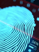 Una huella digital sobre un dispositivo electrónico