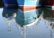 barcos de pesca en un puerto