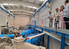 una estación de bombeo para regadío