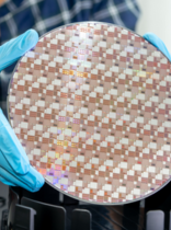 una oblea de microchips