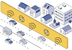 recreación de una pantalla acústica en una autovía 
