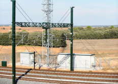 Antena GSM en un tramo de vía