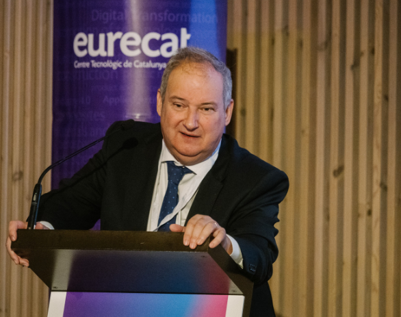 El ministro de Industria y Turismo, Jordi Hereu, durante su intervención en la inauguración del II Congreso Eurecat.