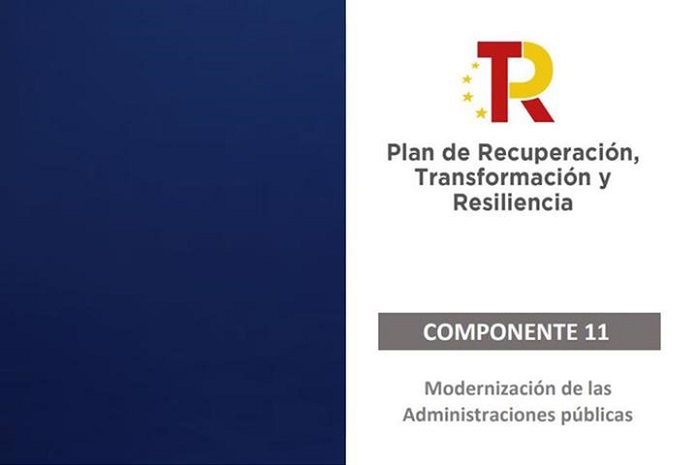 Cartela componente 11 del  Plan de Recuperación dedicado a la modernización de las Administraciones Públicas