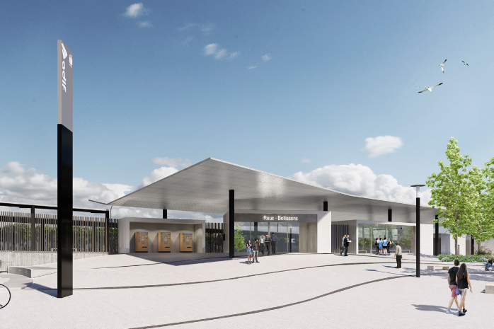 recreación 3D de la nueva estación de Reus-Bellissens