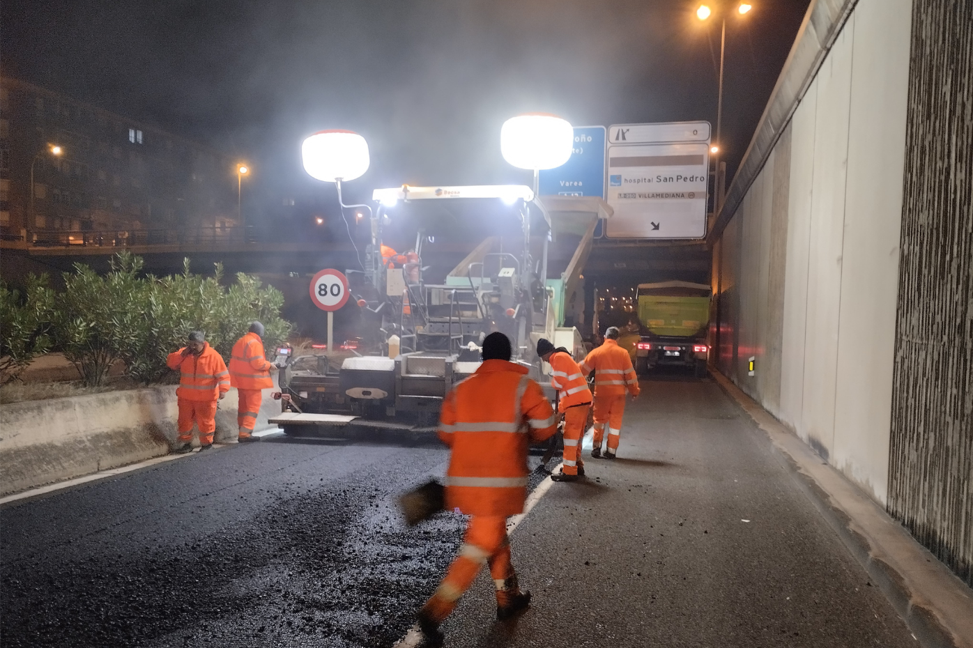 Obras de rehabilitación del firme en Logroño