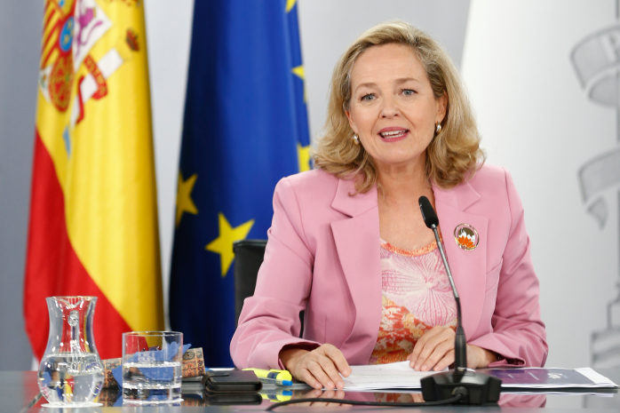 La vicepresidenta primera y ministra de Asuntos Económicos y Transformación Digital en funciones, Nadia Calviño, en Consejo de Ministros 