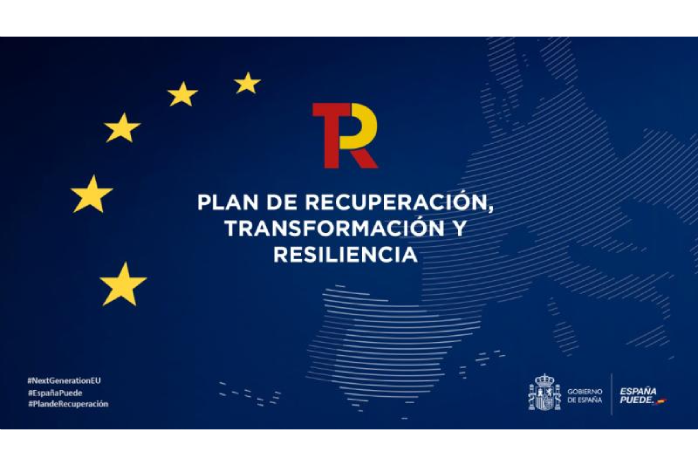 Imagen general con el logo del Plan de Recuperación sobre fondo azul