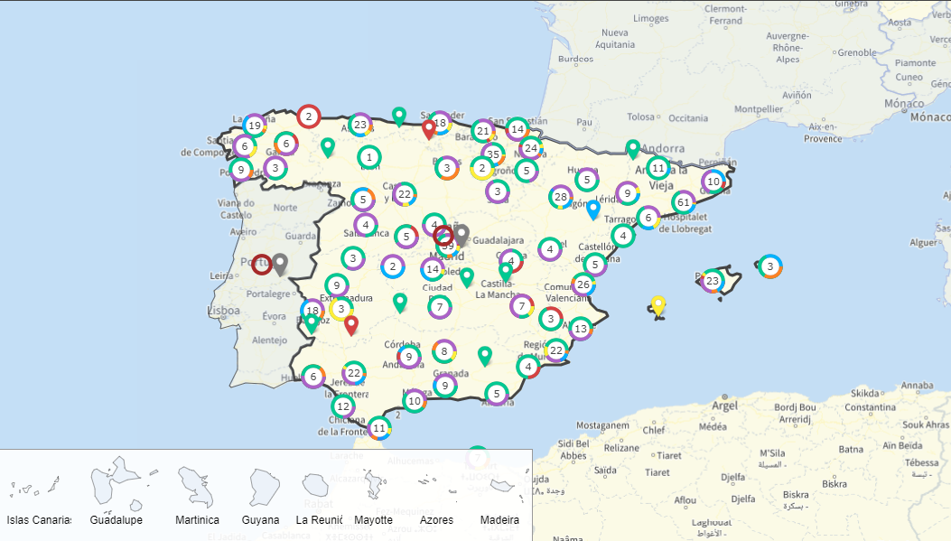 Mapa de proyectos PRTR España Comisión Europea