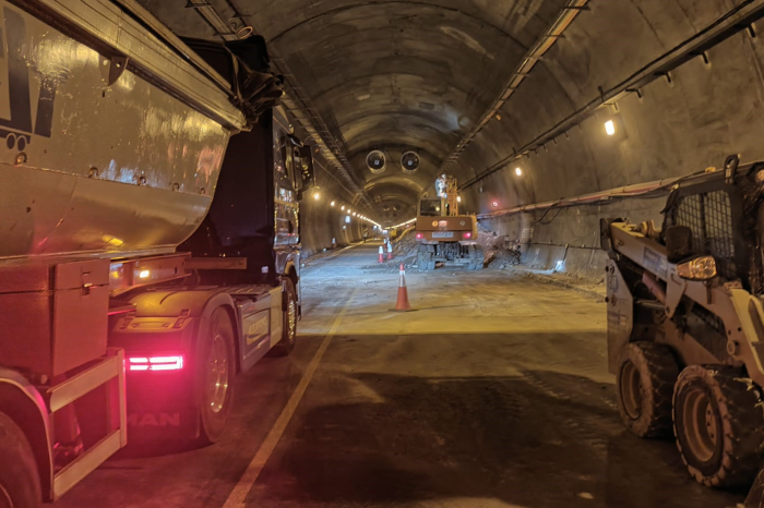 obras en un túnel