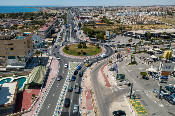 Glorieta de Punta Prima en la N-332, en Alicante