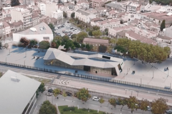 Estación de tren en sant feliu de llobregat.