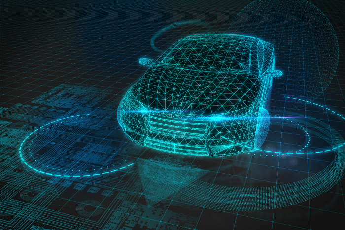 representación digital de un coche