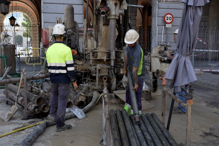 Obras de geotermia en la sede el MITECO