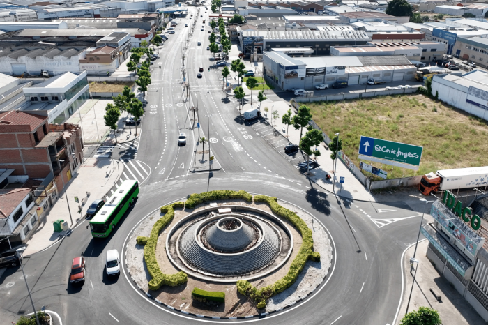 vista aérea de las obras finalizadas