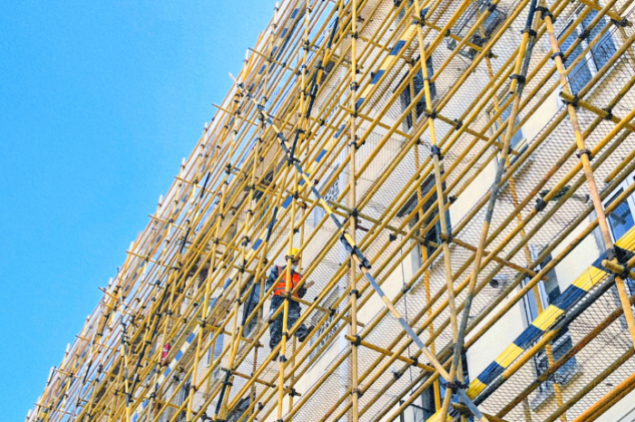 un edificio en rehabilitación